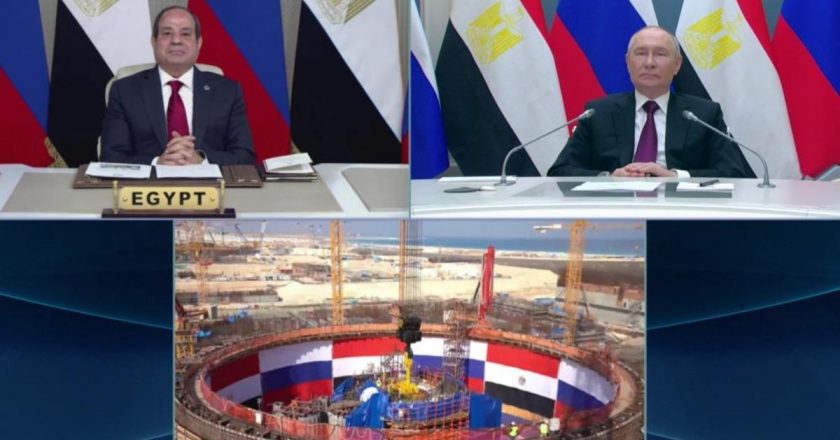 Putin ve es-Sisi, Mısır’da inşa edilen El-Dabaa Nükleer Santrali için düzenlenen törene katıldı